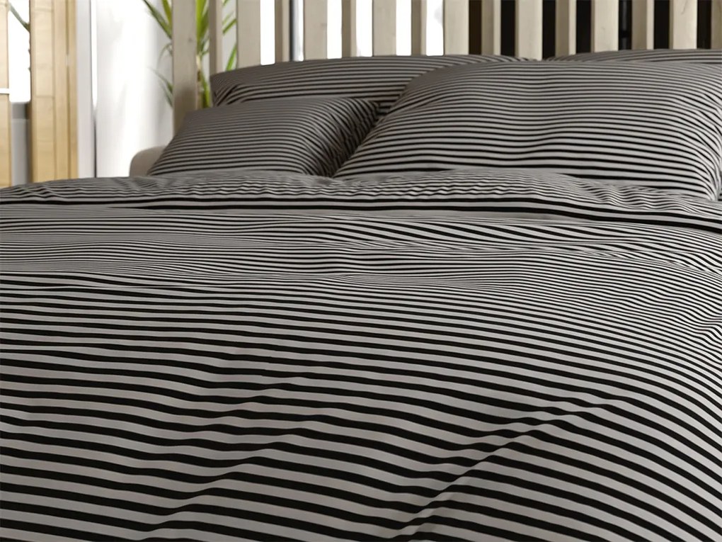 Bavlnené obliečky STRAVON čierno-sivé Rozmer obliečky: 70 x 90 cm | 140 x 200 cm