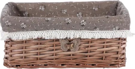 Prútený košík Eman, hnedý stredný%