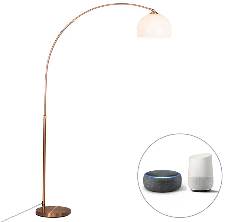 Inteligentná oblúková lampa medená vrátane A60 Wifi - Arc Basic