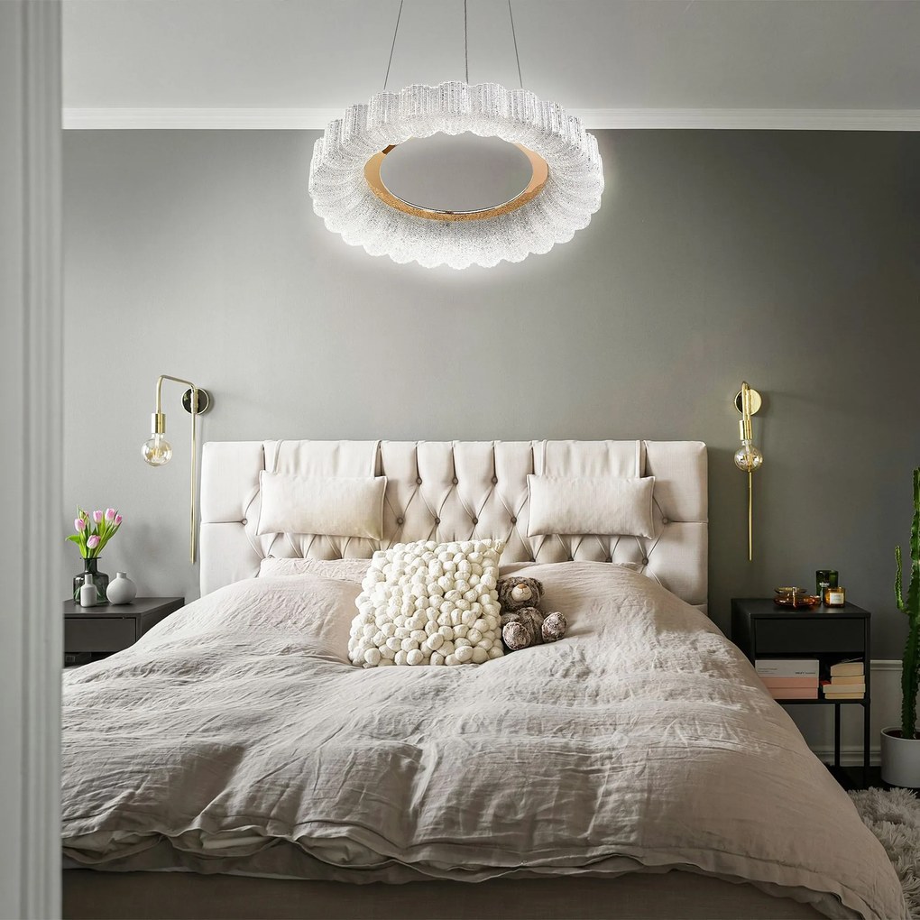 Toolight Toolight, LED stropné svietidlo 40cm, 24W, 4000K, 2500lm, MS018-CP, ružové zlato, OSW-09630