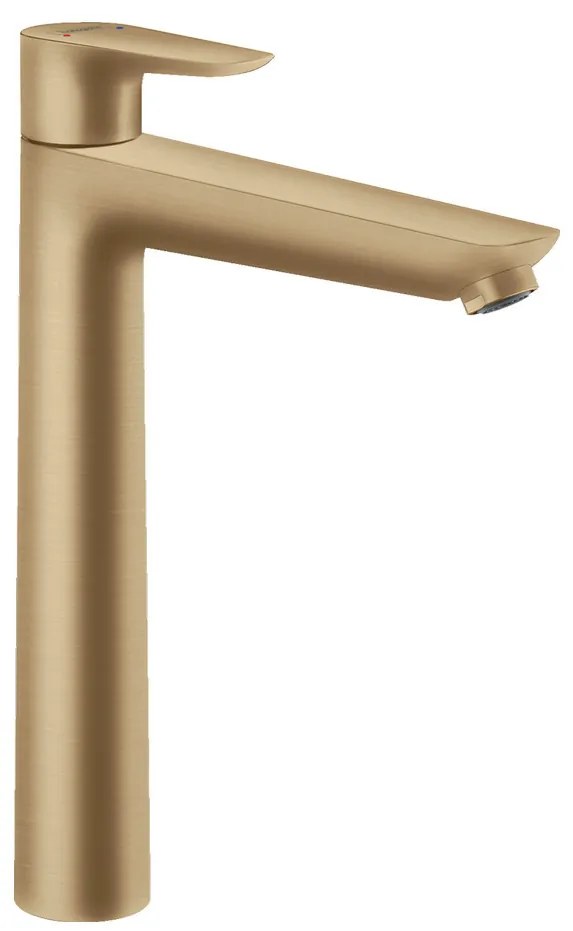 Hansgrohe Talis E, vysoká umývadlová batéria 240 s odtokovou súpravou s tiahlom, kefovaná bronzová, HAN-71716140