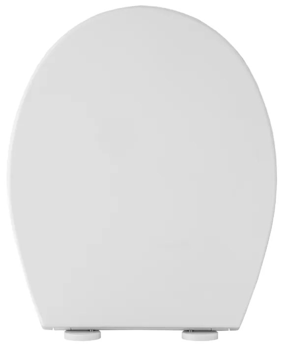 Gamma Porto, toaletné WC sedátko 445x370mm z polypropylénu s pomalým zatváraním, biela, GMA-PORTO
