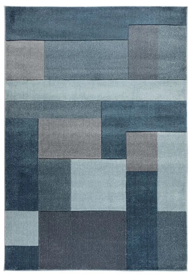 Kusový koberec Hand Carved Cosmos Denim Blue, 80x150, modrá, kancelária, Flair Rugs