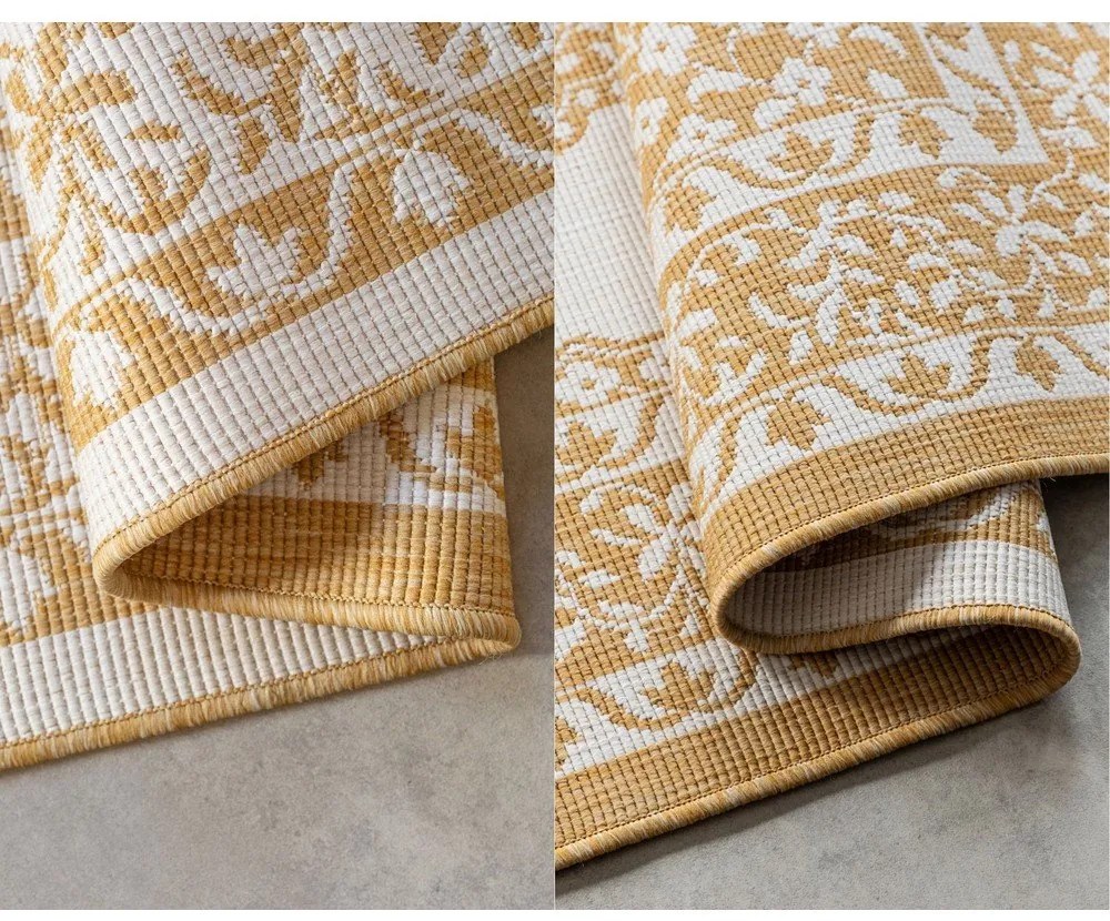 Okrovožlto-krémový vonkajší koberec 80x150 cm Gemini – Elle Decoration