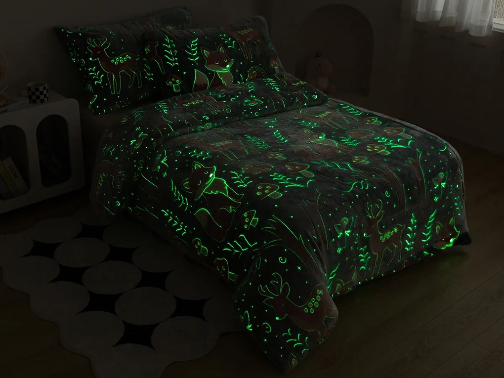 XPOSE® Mikroplyšové obliečky LÍŠKA BYSTRÚŠKA Exclusive (svietiaci efekt)