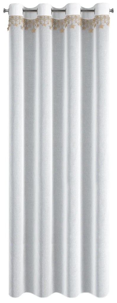 VIANOČNÁ ZÁCLONA NA KRÚŽKOCH XMAS 140X250 CM HVIEZDY