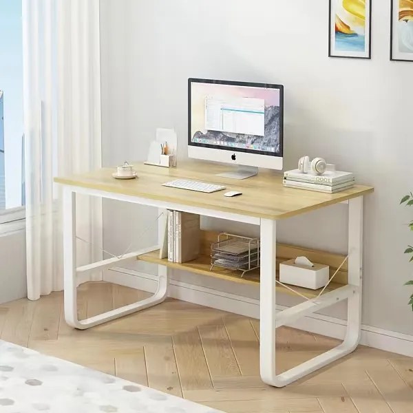 Písací stôl NARUTO, biela/javor