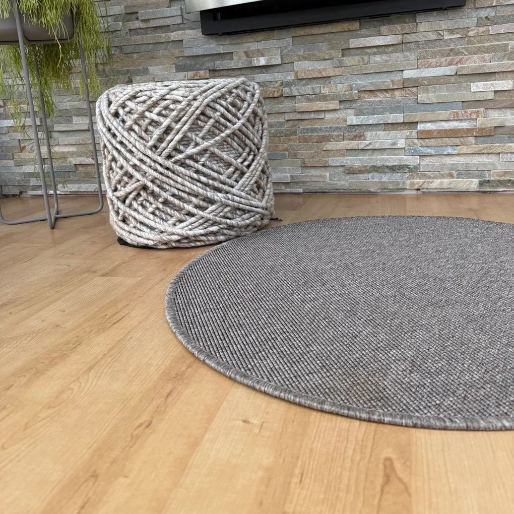 Kusový koberec Nature NEW hnedá kruh, 400x400 (priemer) kruh, hnedá, kuchyňa, Vopi