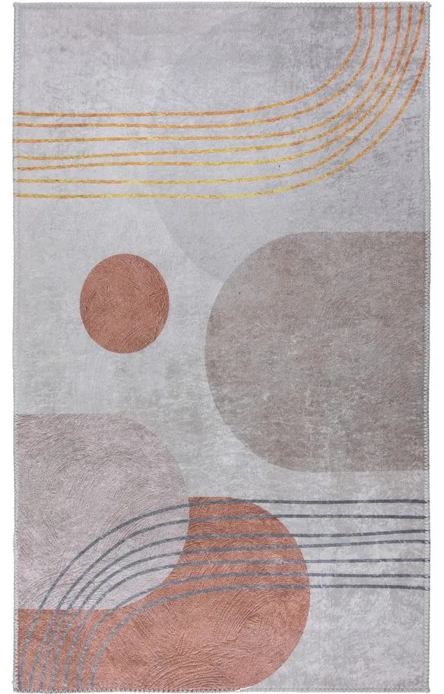Umývateľný koberec v oranžovo-krémovej farbe 120x160 cm – Vitaus