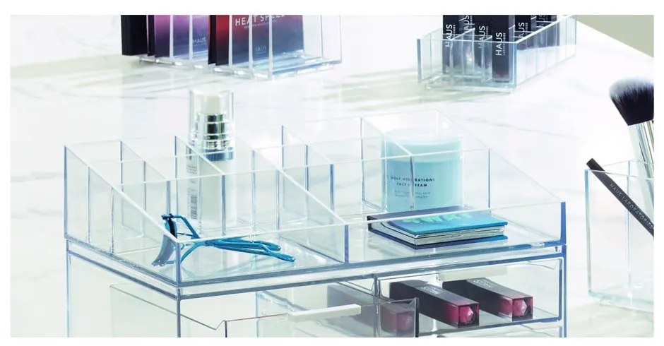 Kúpeľňový organizér na kozmetiku z recyklovaného plastu Cosmetic Station - iDesign