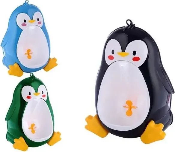 AFF Detský pisoár tučniak - zeleno-biela