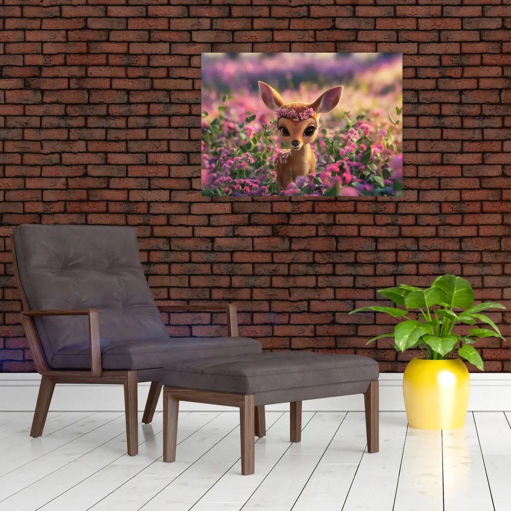 Obraz - Roztomilá srnčeka (70x50 cm)