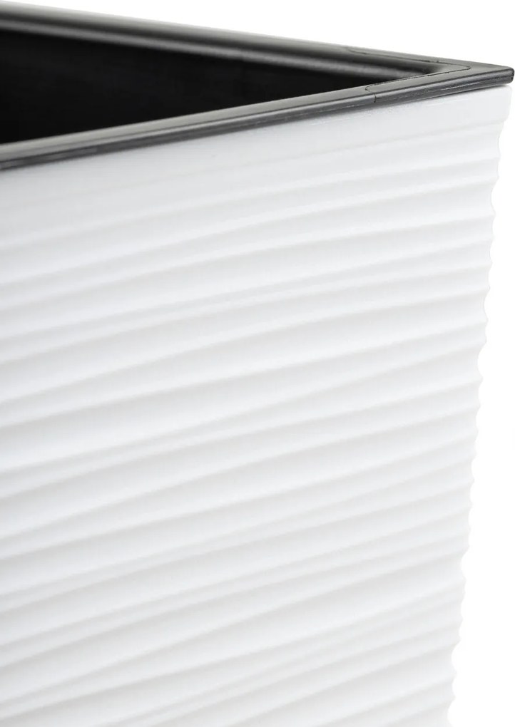 Plastový květináč Bouquet Riflo 56x19 cm bílý