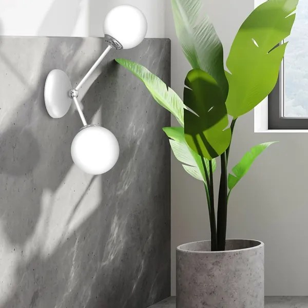 Nástenné svietidlo JOY 2xE14/40W/230V biela/lesklý chróm