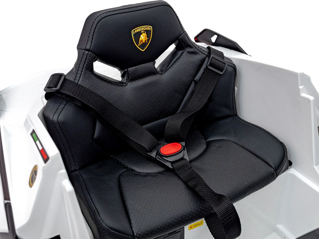 Ramiz Lamborghini SIAN Batéria pre deti biela + diaľkové ovládanie + EVA + pomalý štart + zvuková LED dióda