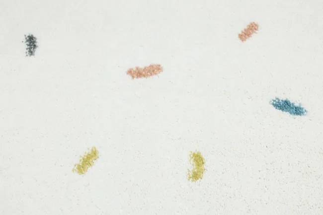 Koberec LIMA M039A krémový / modrý kruh