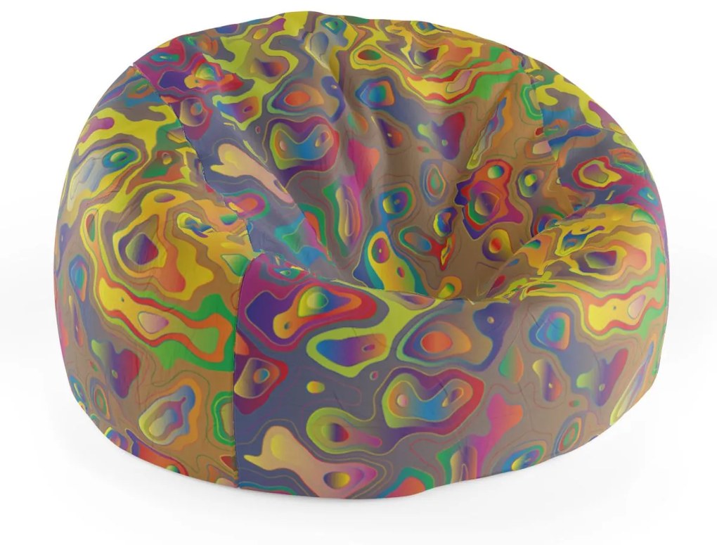 Sablio Sedací vak Cocoon Farebné škvrny - 75 x 45 x 35 cm