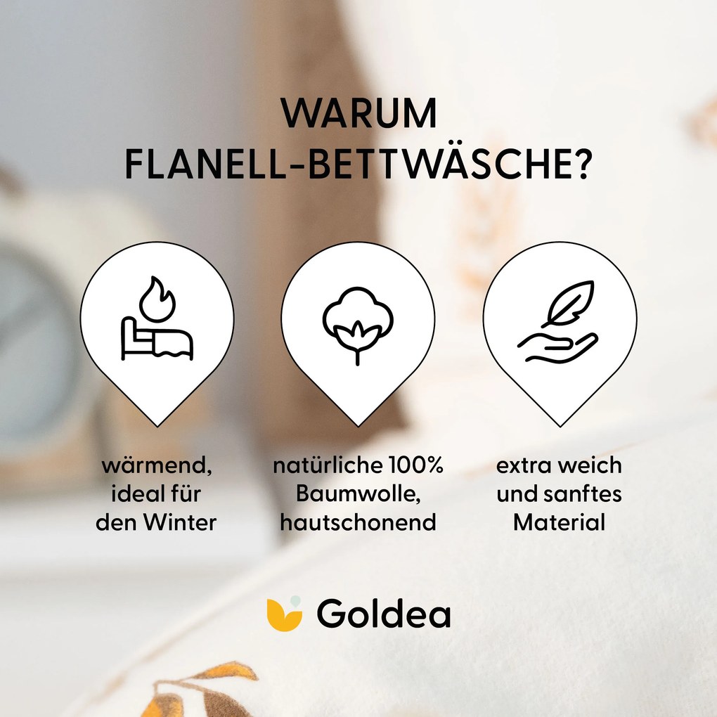 Goldea flanelové posteľné obliečky - jesenné tekvice a lístky 220 x 200 a 2ks 70 x 90 cm