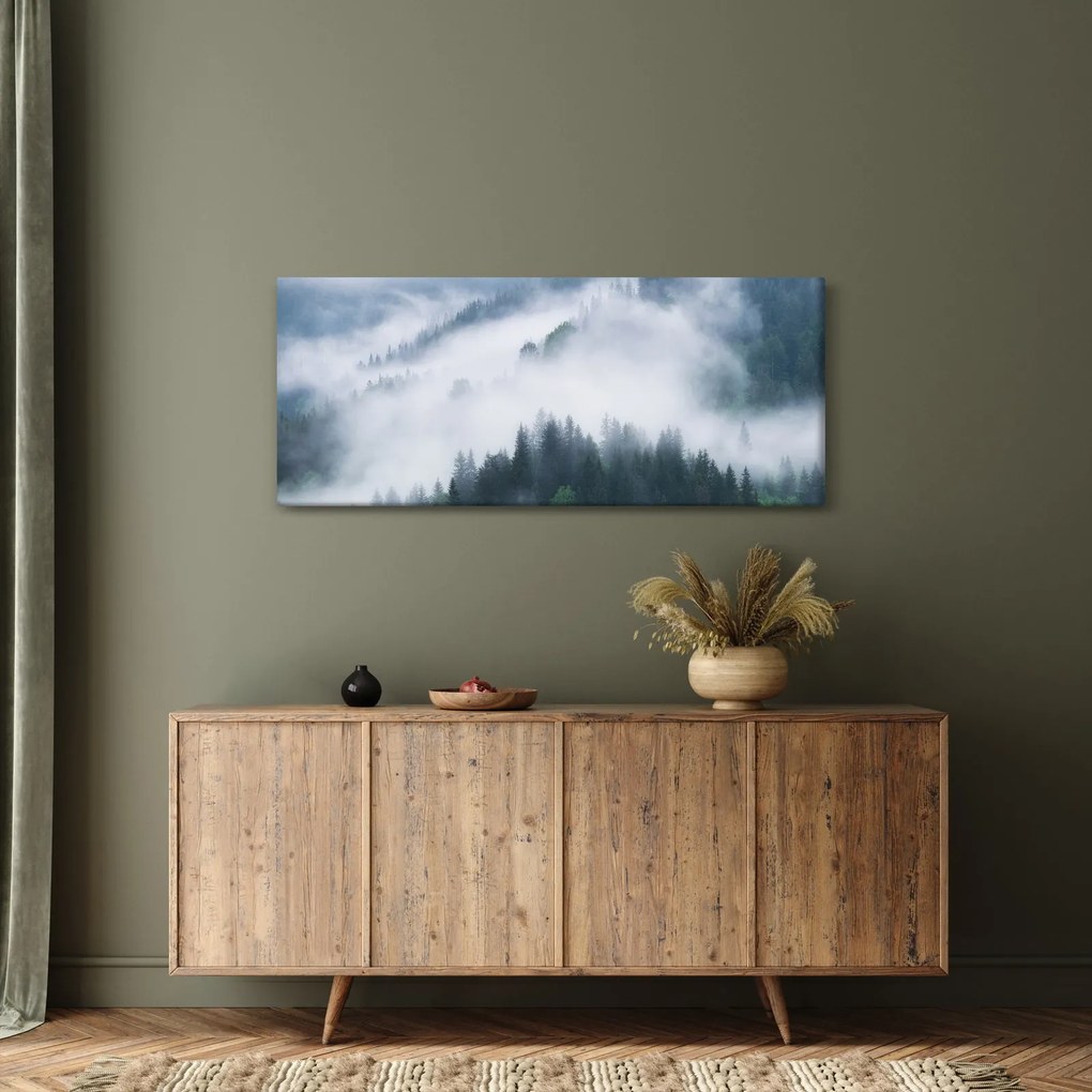 Obraz - Stromy v hmle (120x50 cm)