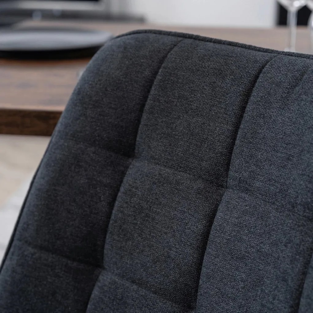 PROXIMA.store - Čalúnená jedálenska stolička RICK 2 FARBA: sivá, MATERIÁL: pletená