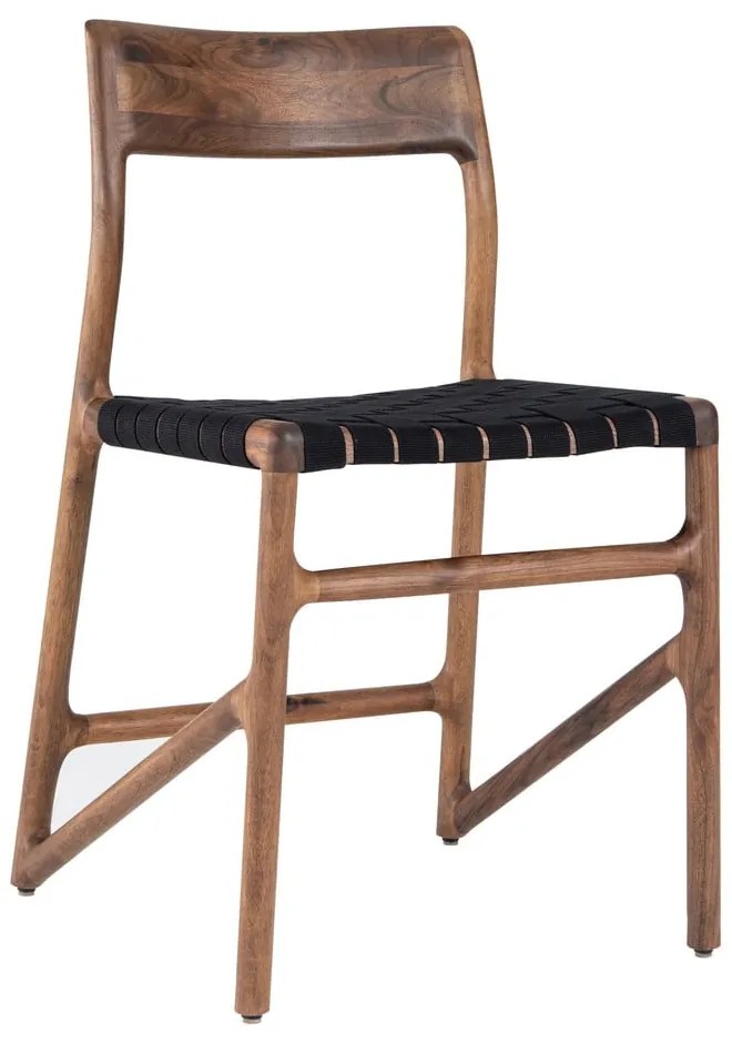 Čierna/hnedá jedálenská stolička Fawn – Gazzda