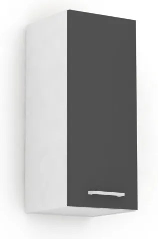 DREVONA Skrinka horná 30 cm biela šedé dvierka REA ALFA 053