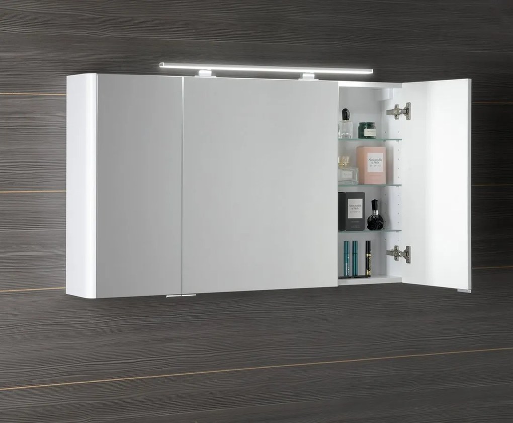 Sapho Sapho, LUCIE galérka s LED osvetlením, 126x70x17cm, biela, LU125-0030