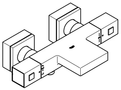 GROHE 34497000 - Termostatická vaňová batéria GROHTHERM CUBE DN 15 lesklý chróm