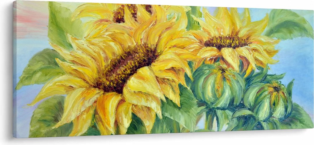 Obraz rozkvitnutých slnečníc (120x50 cm)