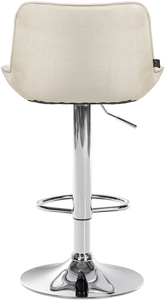 Design-Shop 2x Barová stolička Vonore - látka, chróm - Krémová