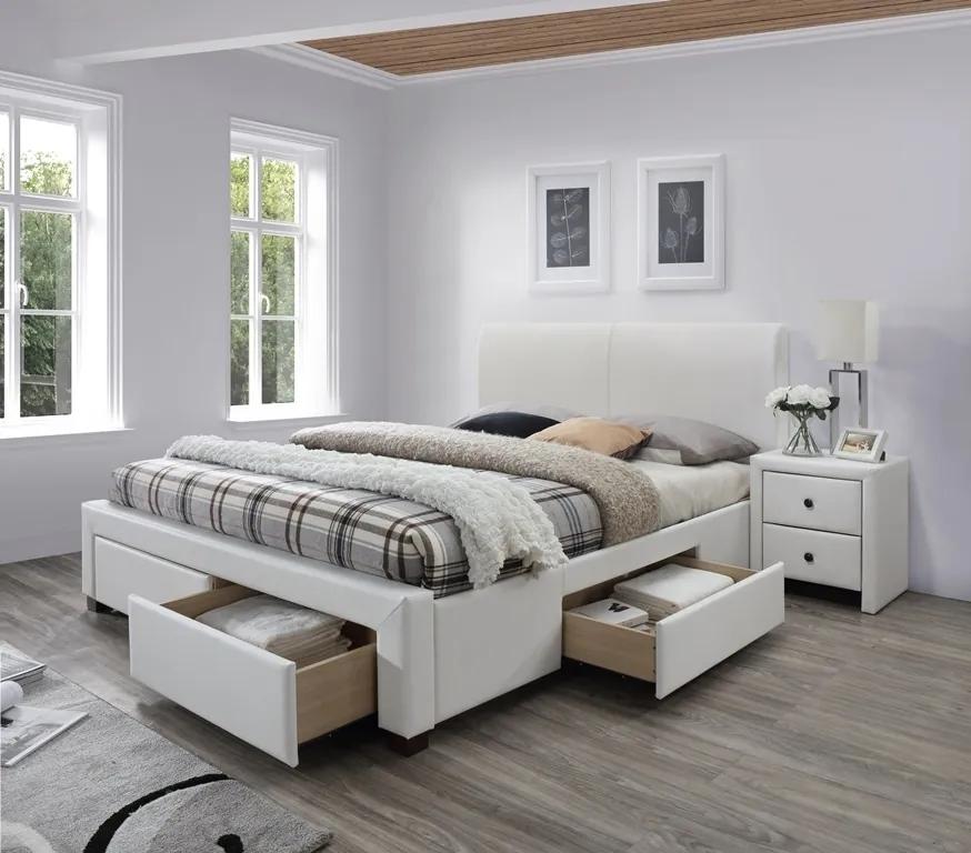 Manželská posteľ Modena 2 160 Farba: Biela