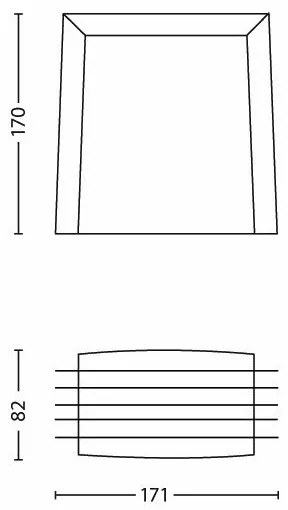 Philips - Vonkajšie nástenné svietidlo SHADES 1xE27/15W/230V IP44 šedá