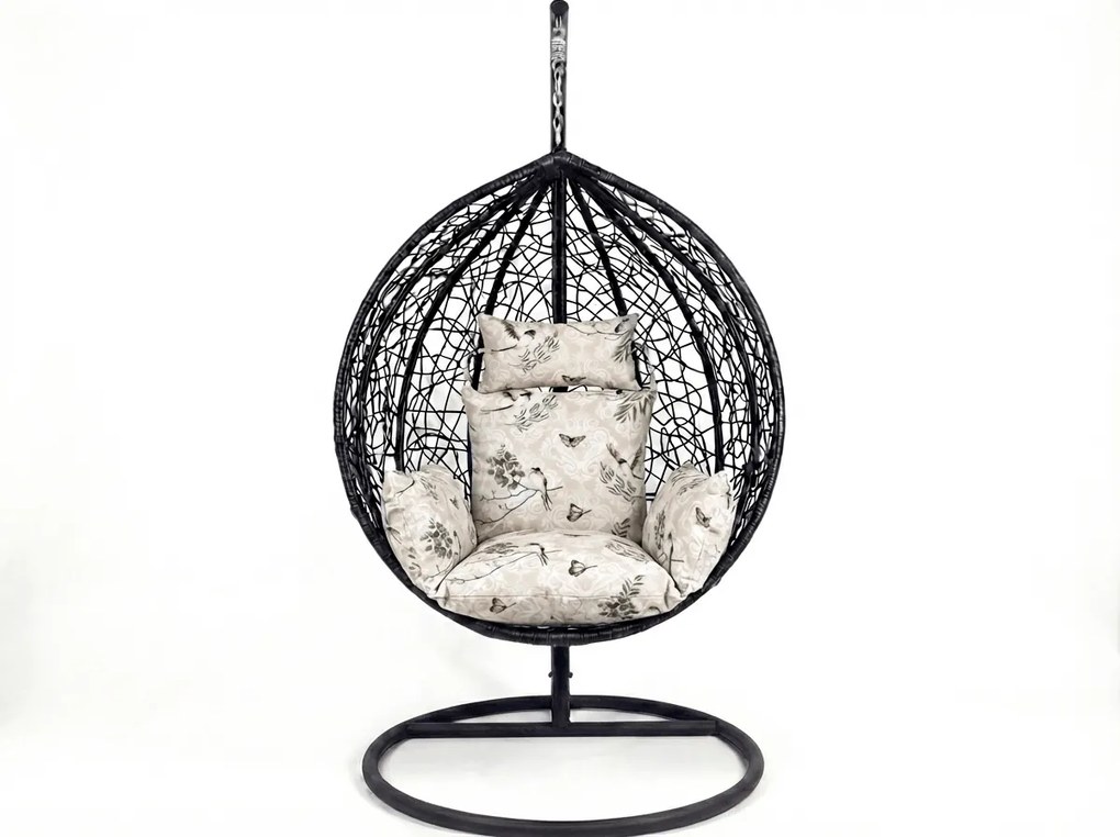 Vankúš do závesného kresla KOKON, béžový so vzorom