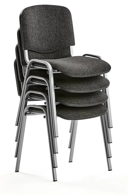 Konferenčná stolička NELSON, 4 ks, šedá, šedá