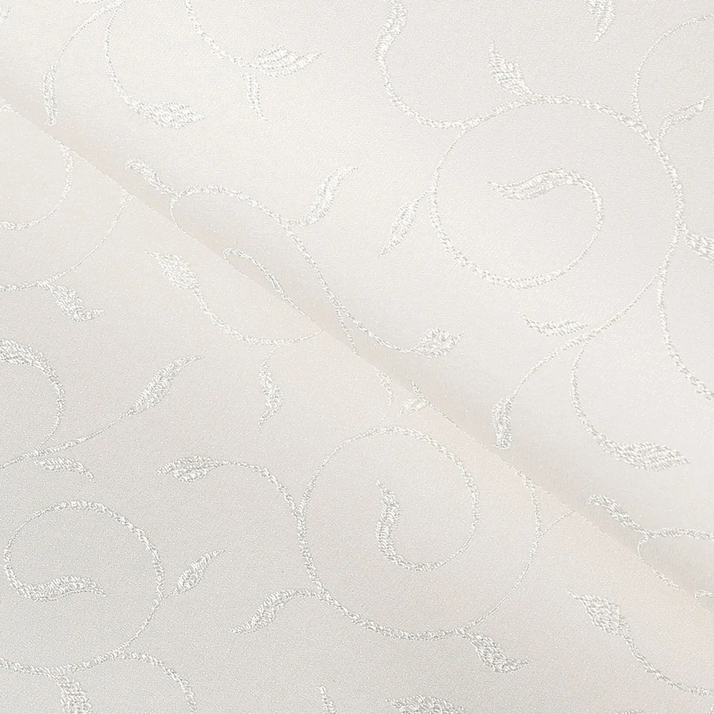 Goldea sviatočný okrúhly teflónový obrus - smotanový s veľkými ornamentmi Ø 140 cm