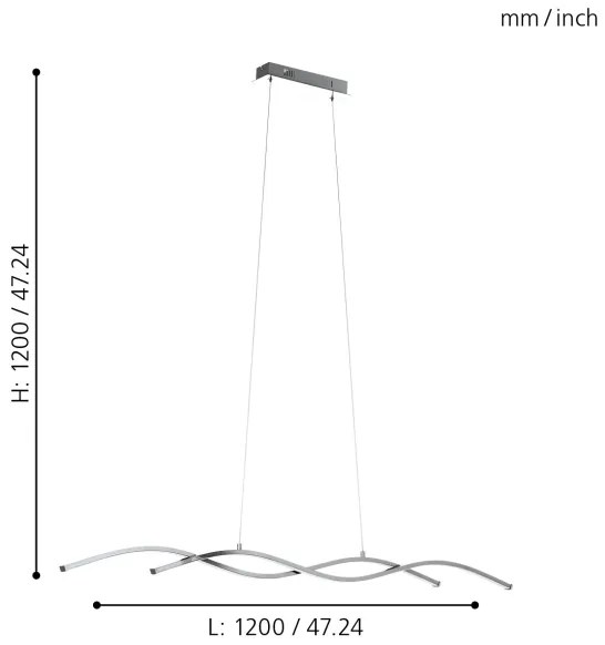 Eglo 96104 - LED luster LASANA 2 2xLED/14W/230V