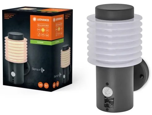 Ledvance - LED Vonkajšie nástenné svietidlo so senzorom RONDO LED/9,5W/230V IP44