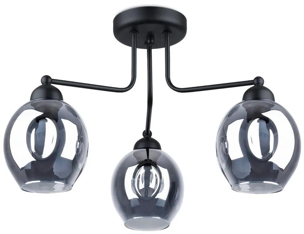 Sollux SL.1144 - Luster na tyči FILLAN 3xE27/60W/230V čierna