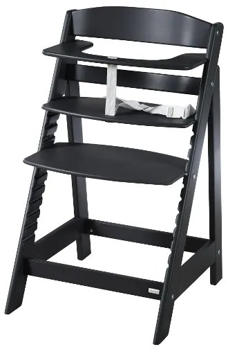 roba Detská drevená vysoká jedálenská stolička Sit Up (čierna/flex)  (100306933)