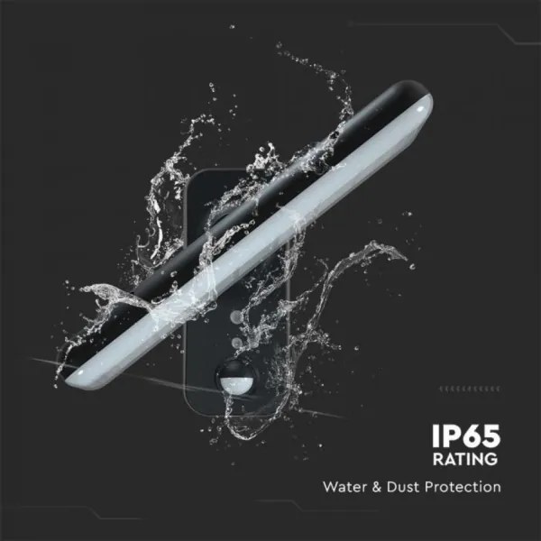 LED solárne nástenné svietidlo so senzorom LED/15W/3,2V 4000K/6000K IP65 čierne