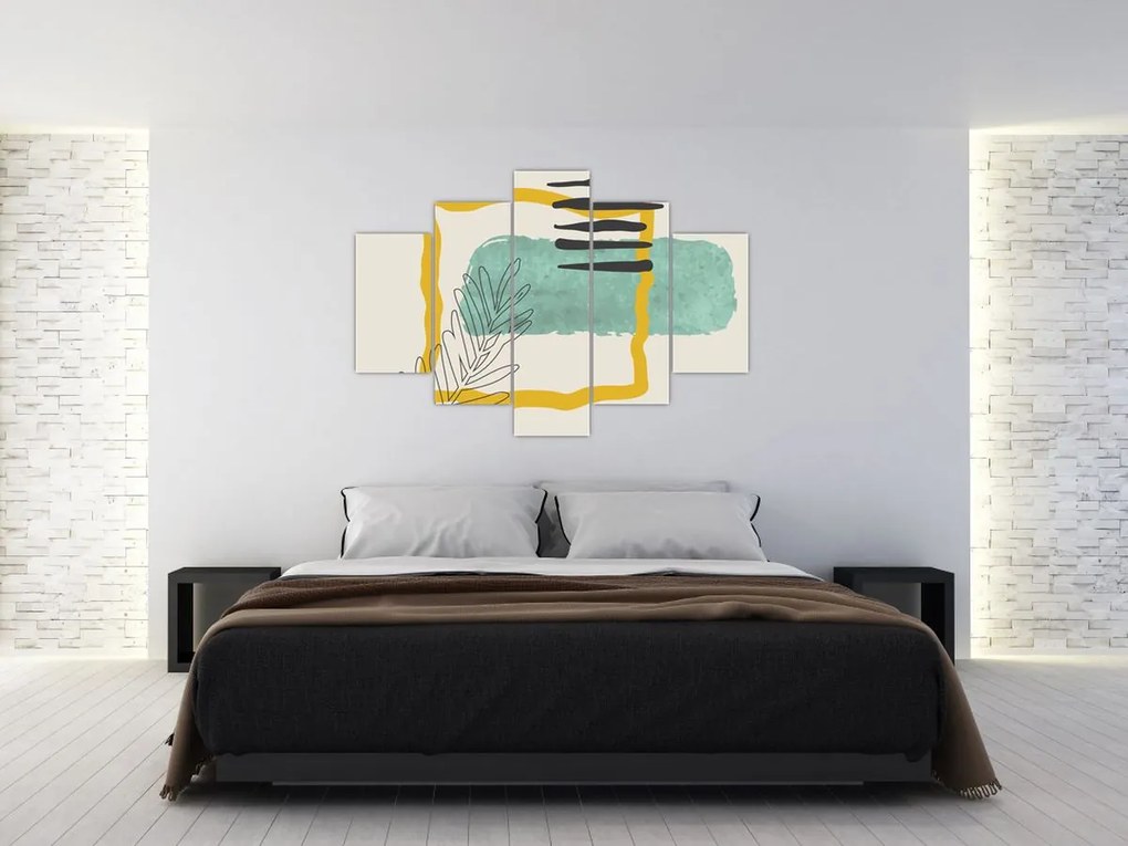 Obraz - Abstraktné listy N⁰2 (150x105 cm)