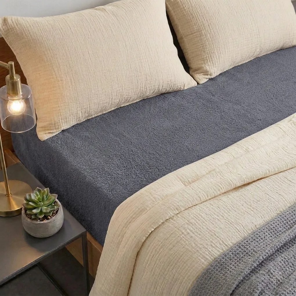 4Home froté prestieradlo IDEAL antracit, 90–100 x 200 cm, 90–100 x 200 cm
