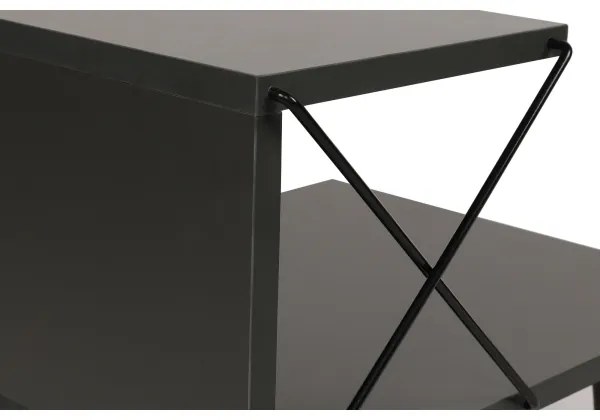 Nočný stolík CROSS 55x50 cm antracit