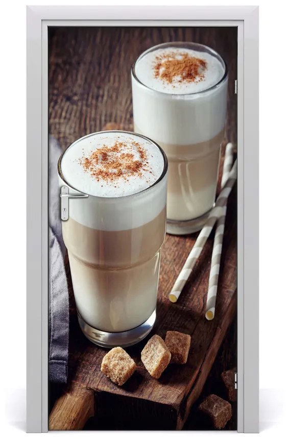 Fototapeta na dvere samolepiace káva latte 85x205 cm