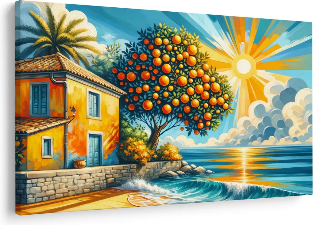Obraz - Dom s pomarančmi I. (90x60 cm)