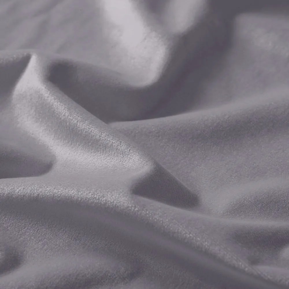 Biante Zamatový oválny obrus Velvet Prémium SVP-013 Sivý 140x200 cm