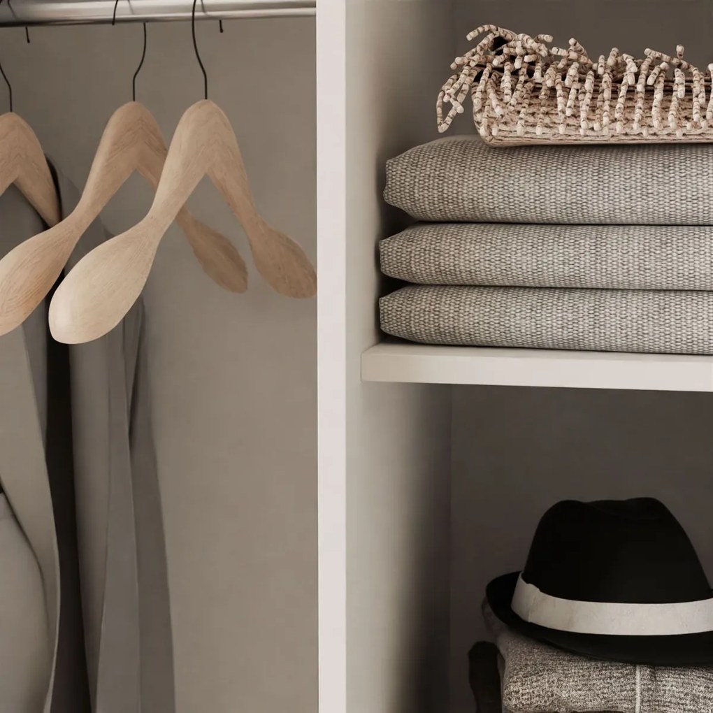 Šatníková skriňa s posuvnými dverami MARION biela ZRKADLÁ 244 x 215 x 62