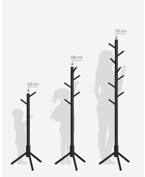 Stojanový vešiak LINEA čierny