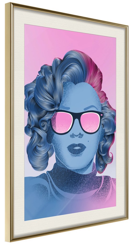 Artgeist Plagát - Norma Jeane [Poster] Veľkosť: 40x60, Verzia: Zlatý rám