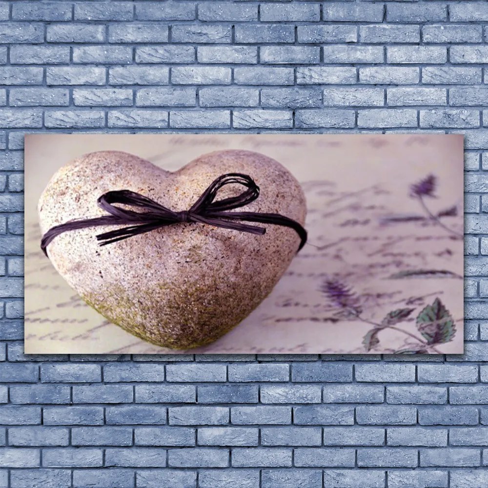 Obraz na plátne Srdce kameň umenie 120x60 cm